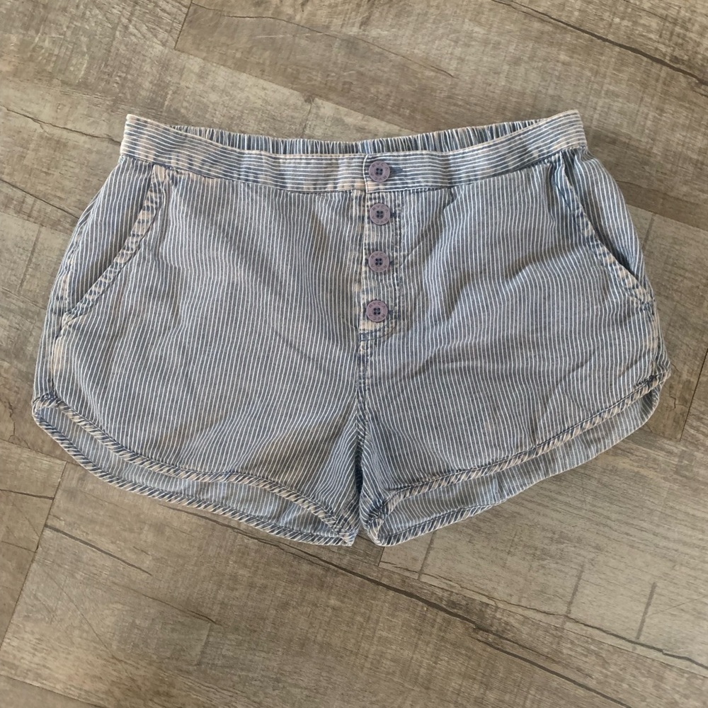 Women's RVCA‎ Shorts Size Large Lightweight Summer Elastic Waist Dual Pockets